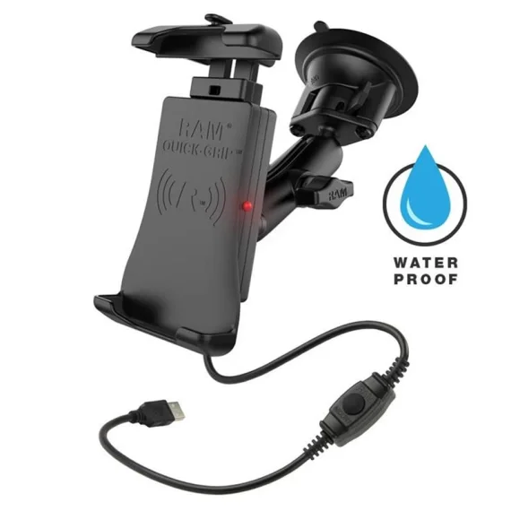 Beställ nu RAM Mounts Quick-Grip Wireless w. Suction Cup Mount