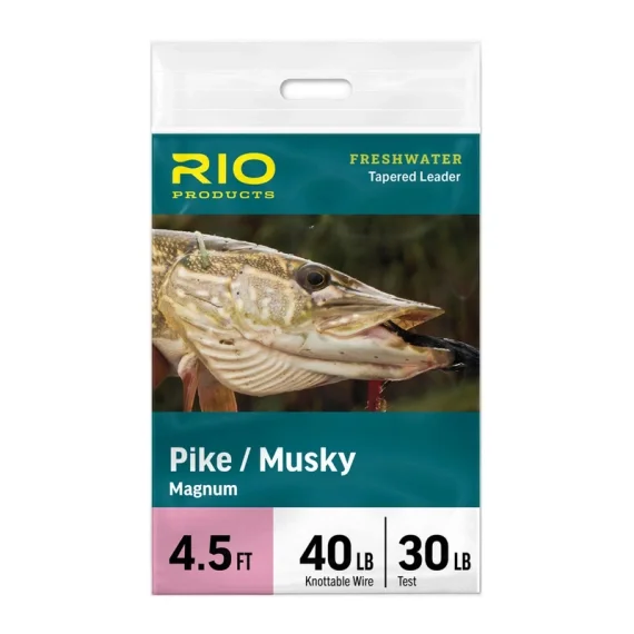 Reapris Rio Pike/Musky Magnum Leader - 4.5ft, 30lb class 40lb Knottable Wire