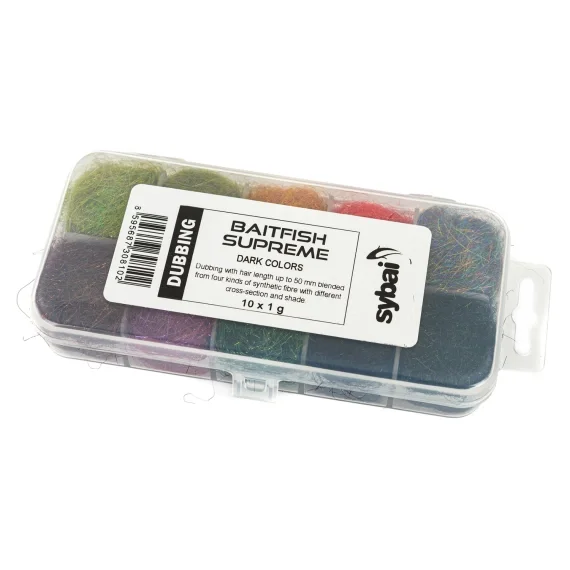 Trygg betalning Baitfish Supreme Dubbing, Box - Dark Colors
