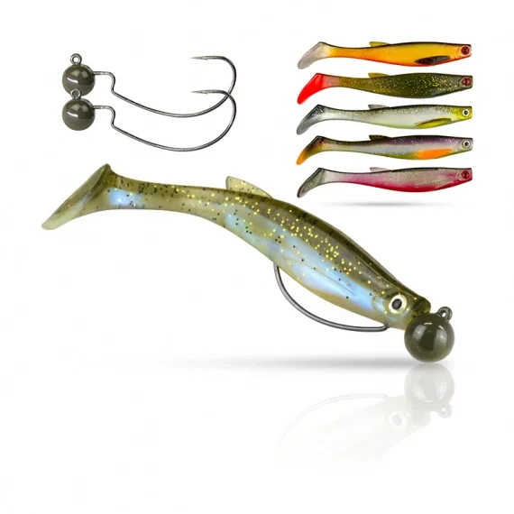 Billigare Scout Shad Tungsten Offset Jig Head Bundle