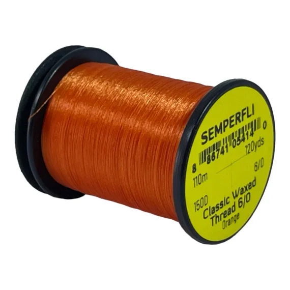 Bästa pris Semperfli Classic Waxed Thread 110m 6/0 - Orange