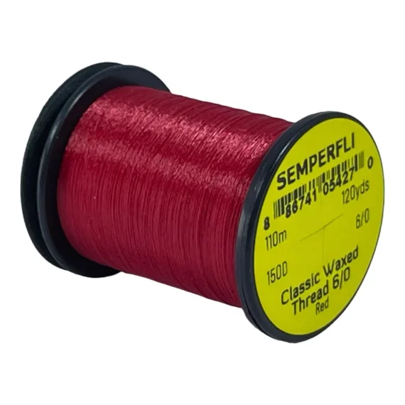 Semperfli Classic Waxed Thread 110m 12/0 - Red Lågt pris