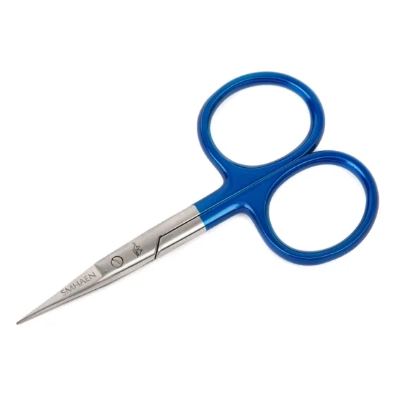 SMHAEN Scissor Straight 4'' Tungsten Carbide Fine Blade Blue Rea