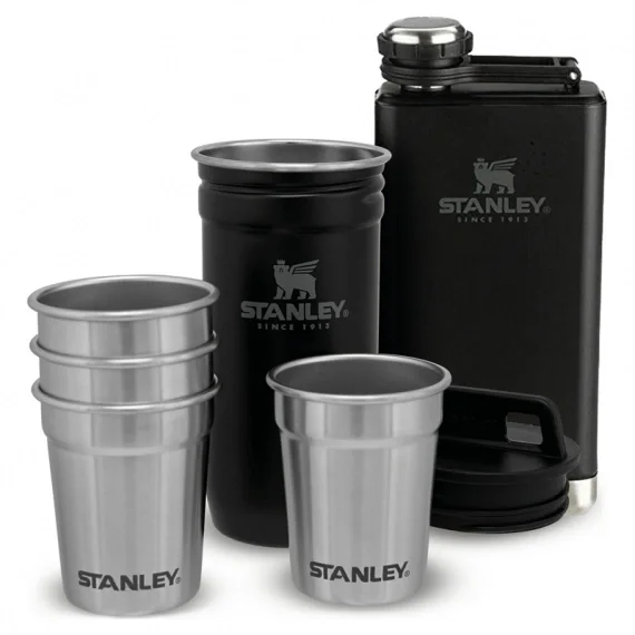 Trygg betalning Stanley The Pre-Party Shotglass + Flask Set - Matte Black