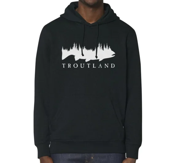 Troutland Hoodie Black Expressleverans