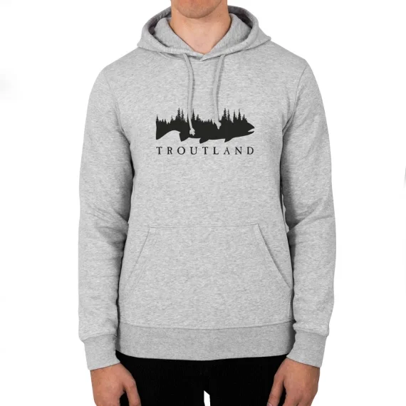 Troutland Hoodie Heather Grey Billig