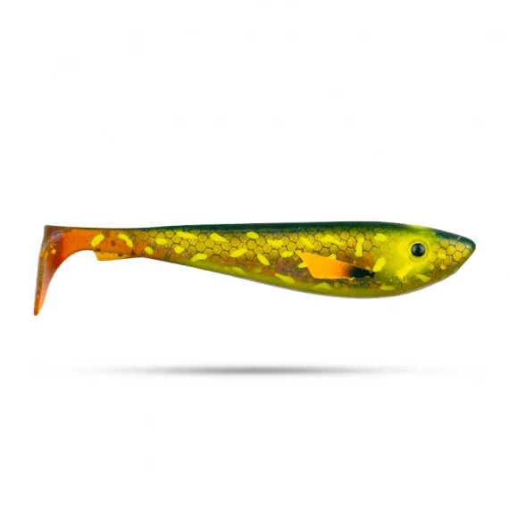 Svartzonker McRubber Shad 9cm (6-pack) - Söder Custom Green Motoroil Pike Populär