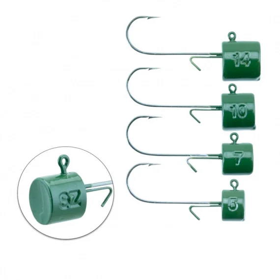 Svartzonker Ned Jig Head Bismuth Dark Green (2-pack) Populärt val