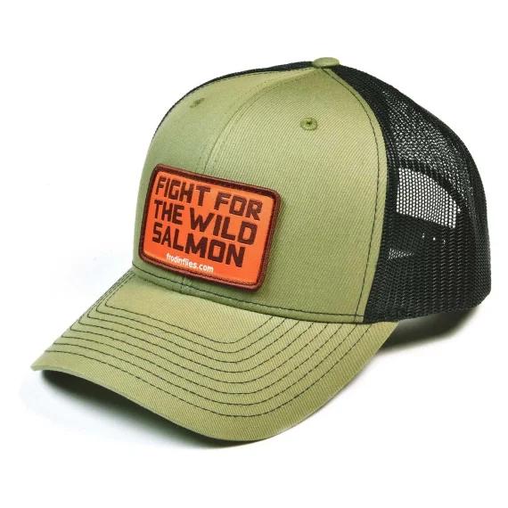 Outlet Frödin 'Wild Salmon' Trucker Hat – Loden/Black