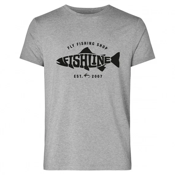 Rabatt Fishline Fish Logo Men´s 100% Cotton Grey t-shirt