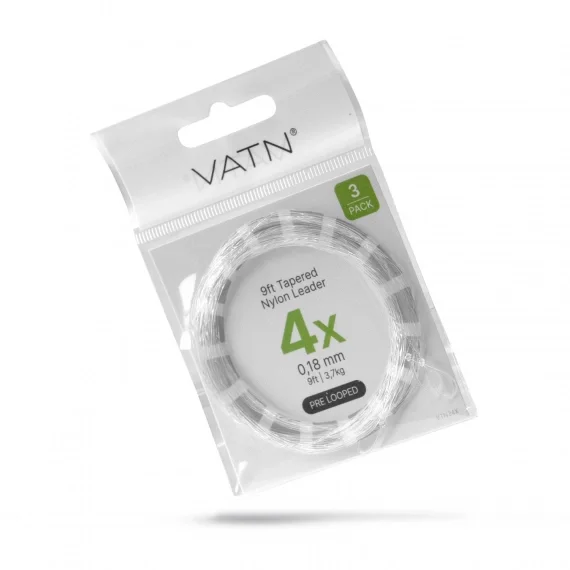 Kampanj VATN Trout Pre-Looped Tapered Leader 9' (3-pack)