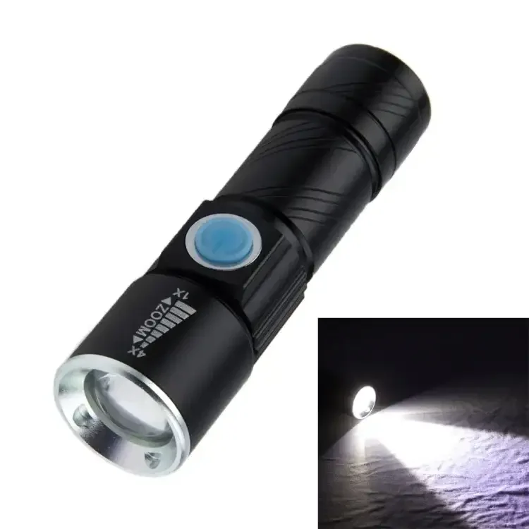 Expressleverans Cree Q5 LED Ficklampa med Justerbar Zoom