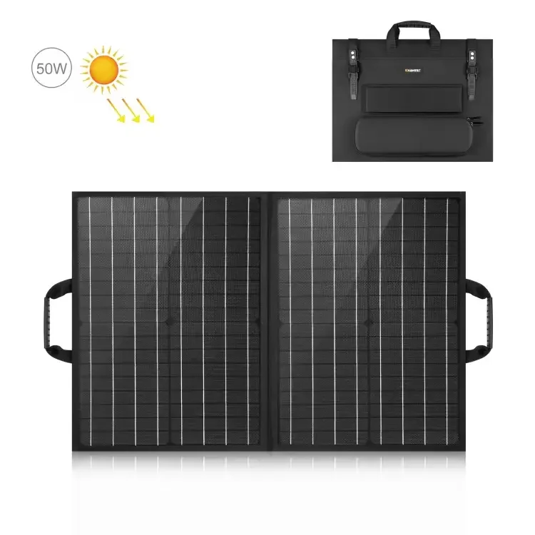 I lager HAWEEL 50W Hopfällbar Solpanel för Resor