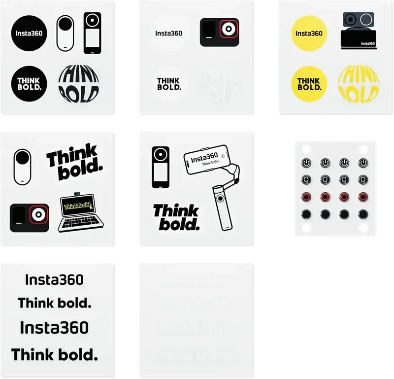 Insta360 Knappdekaler för Personlig Stil Populärt val