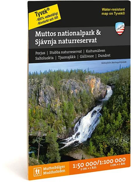 Nedsatt pris Calazo Muttos Nationalpark & Sjávnja Naturreservat Fjällkarta Tyvek