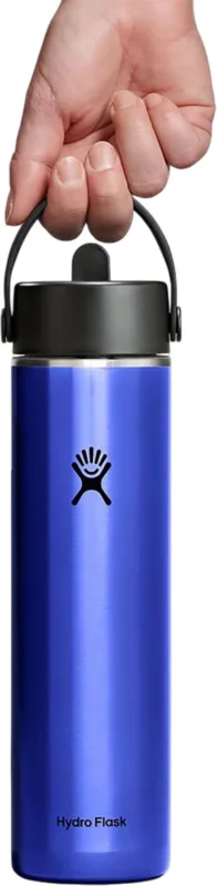 Premium Hydro Flask 24oz Light Weight Wide Flex Strawcap