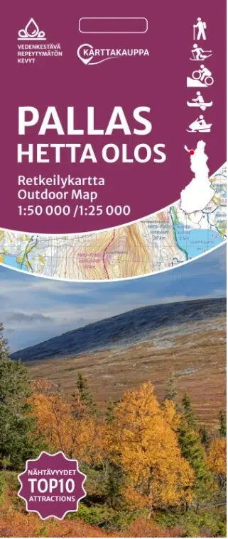 Karttakauppa Pallas Hetta Olos 1:50000/1:25000 Beställ nu