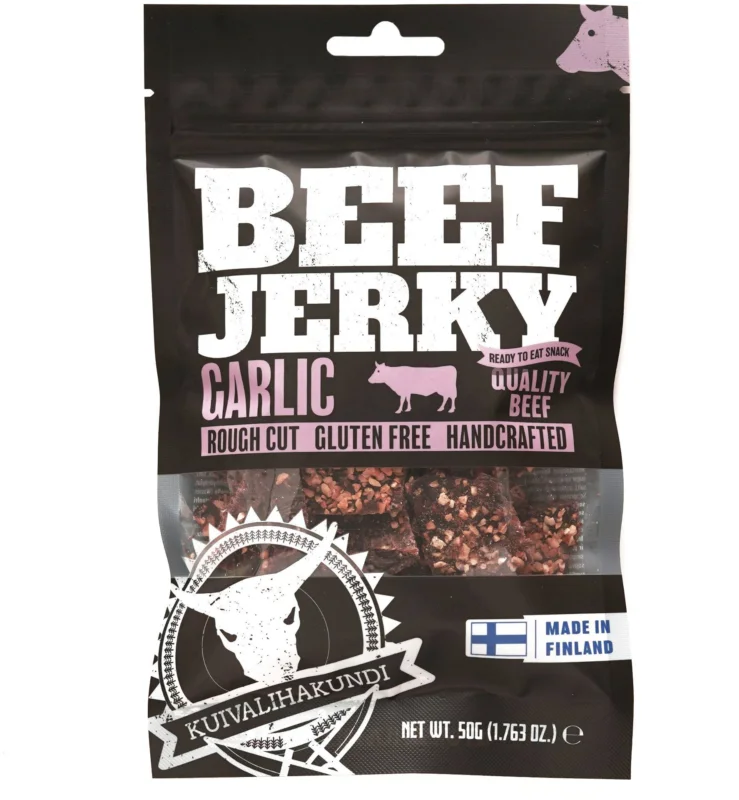 Kuivalihakundi Beef Jerky Garlic, 50g Populärt val