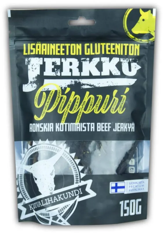 Utförsäljning Kuivalihakundi Jerkku Pepper Beef Jerky, 150g
