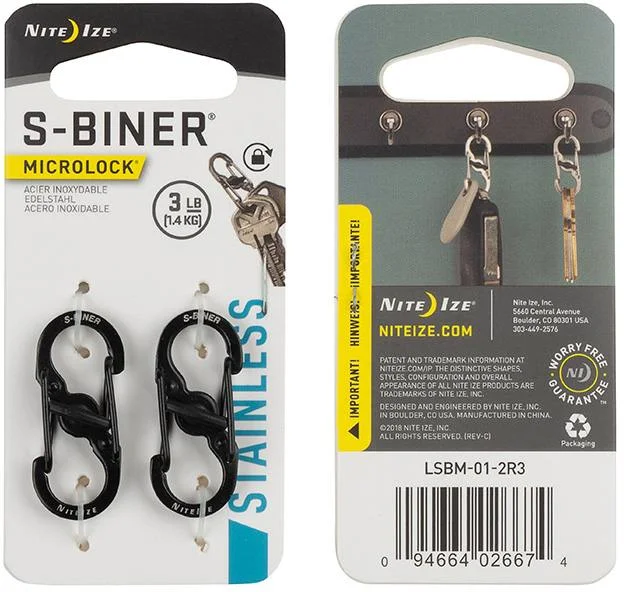 Nite Ize S-Biner MicroLock 2-pack Endast denna vecka
