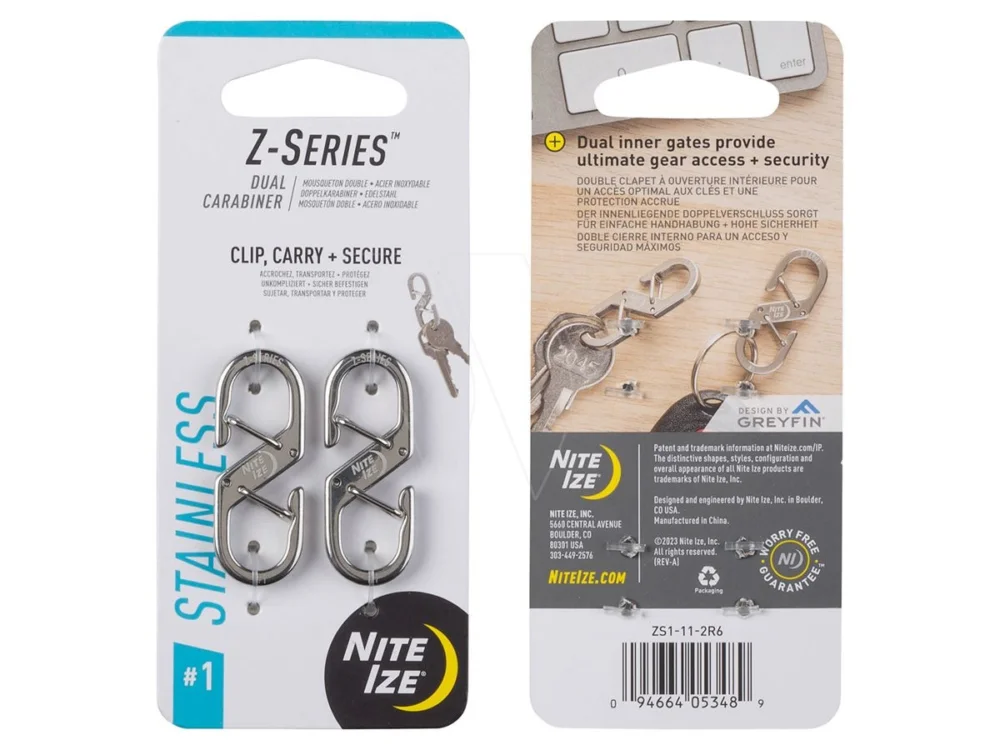 Billig Nite Ize Z-Series B.Dual Carabiner #1 2 pcs