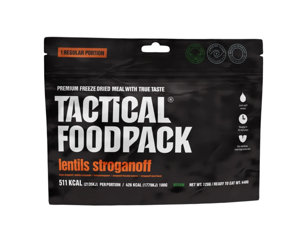 Premium Tactical Foodpack Lentils Stroganoff 120g