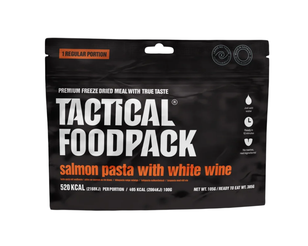 Tactical Foodpack Salmon Pasta With White Wine Billigare