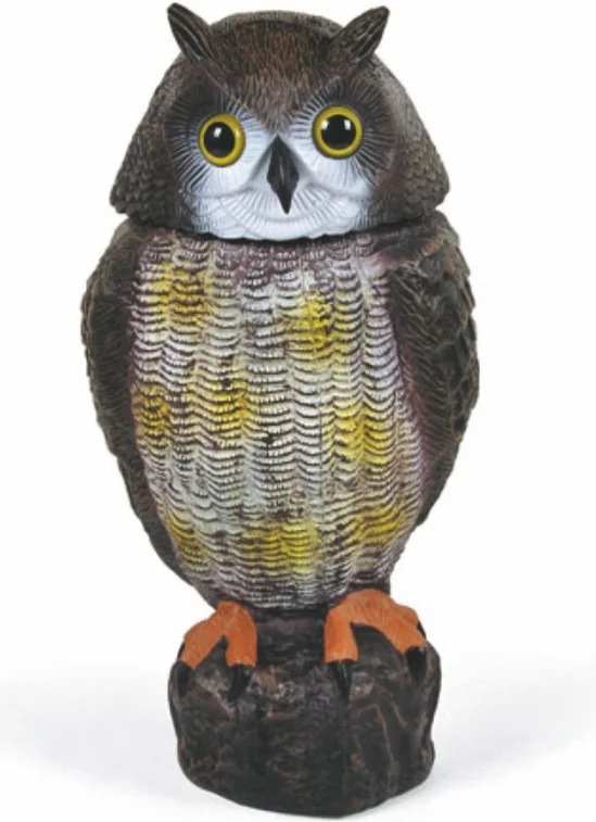 Populärt val FÅGELSKRÄMMA OWL ROTERANDE HUVUD