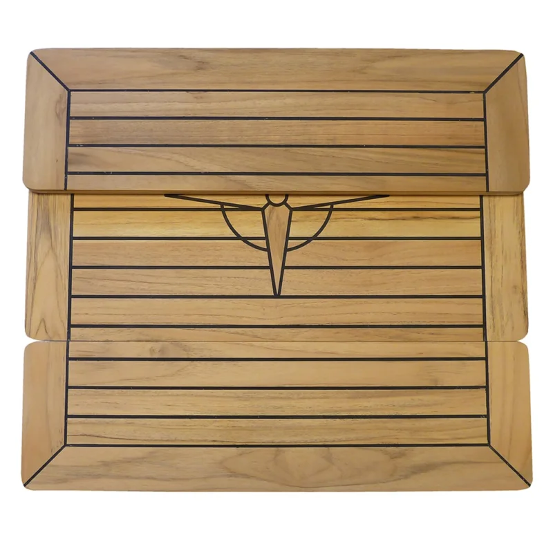 BORDSKIVA TEAK KLAFF M NÅT 70 X 60 CM Expressleverans