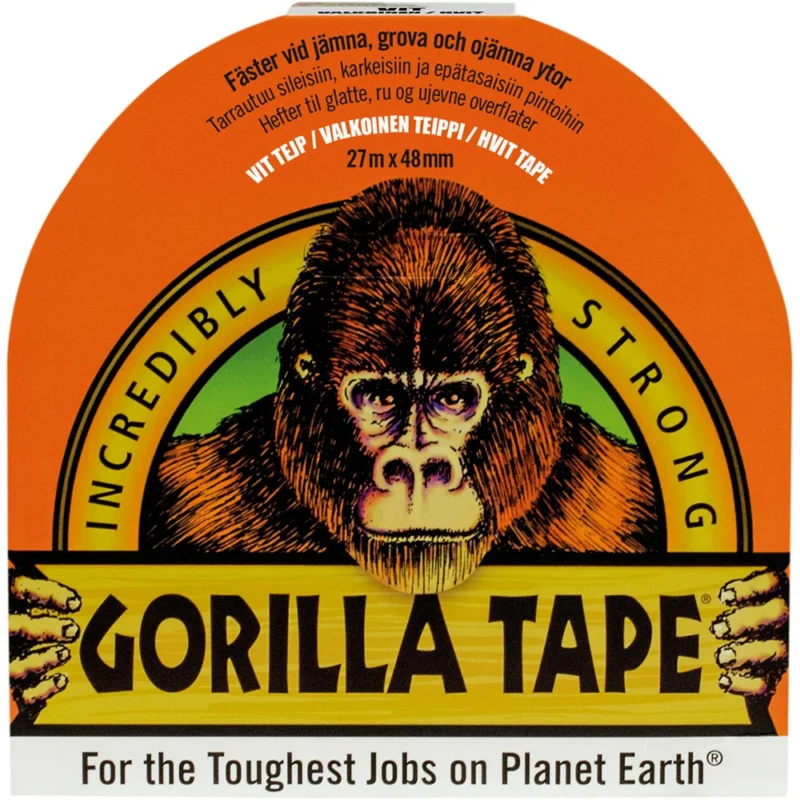 GORILLA TEJP 27X48MM VIT I lager