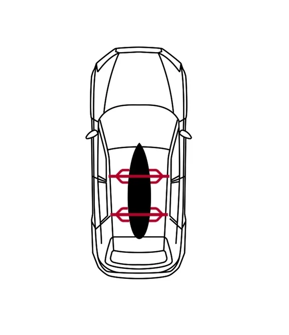 Populär Mystic Inflatable Roofrack System Single Black
