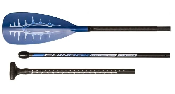 I lager Chinook Blue Carbon/Hybrid paddel justerbar 178-219cm 3-delad
