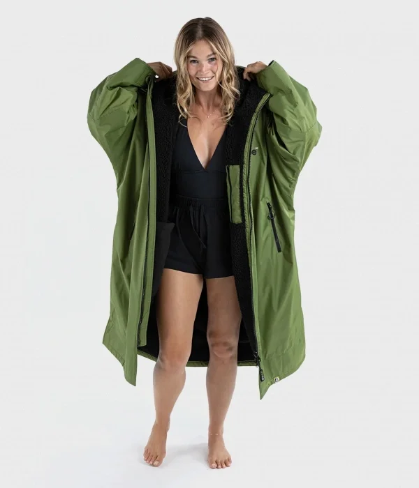 Dryrobe Advance long sleeve Dark Green / Black Snabb frakt