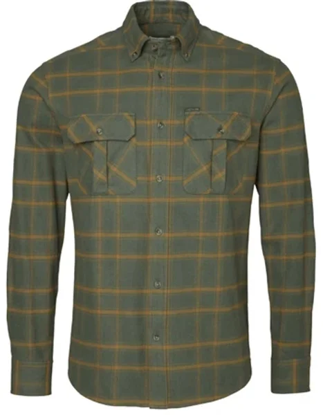 Utförsäljning Hawk Flannel Shirt Men Leaf Green
