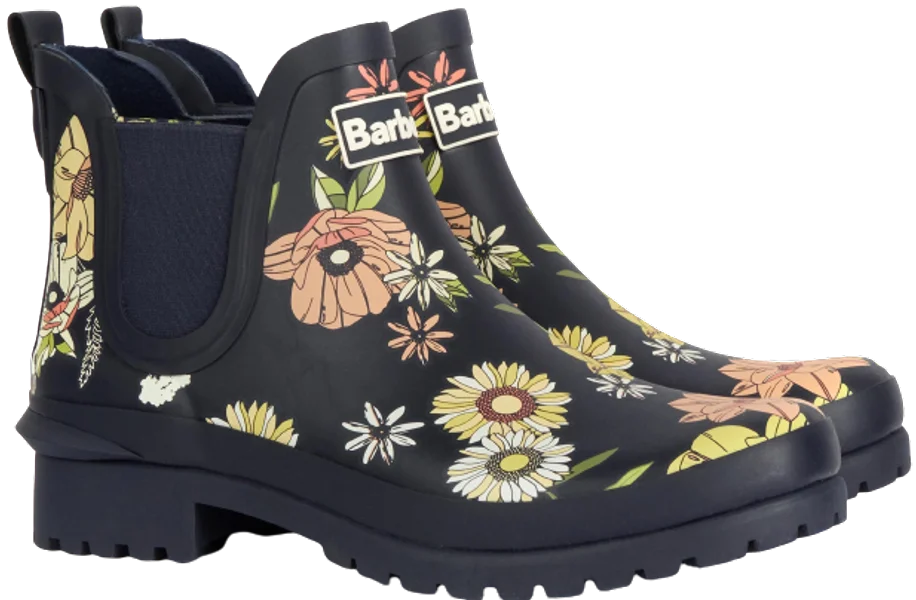 W's Wilton Navy Floral Rabatter