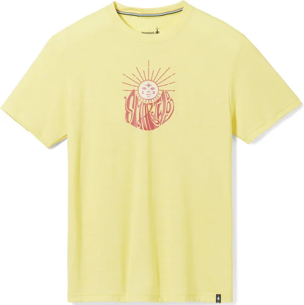 Snabb leverans Sun Graphic Short Sleeve Tee Slim Fit Unisex Canary Heather