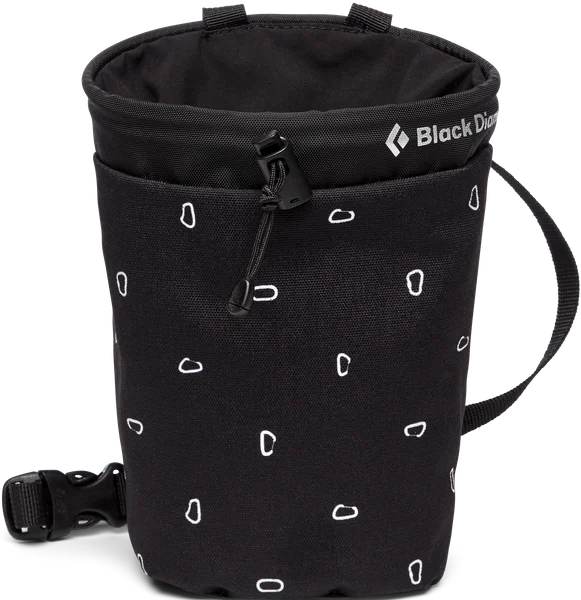 Nyhet Gym Chalk Bag Carabiner Print Black