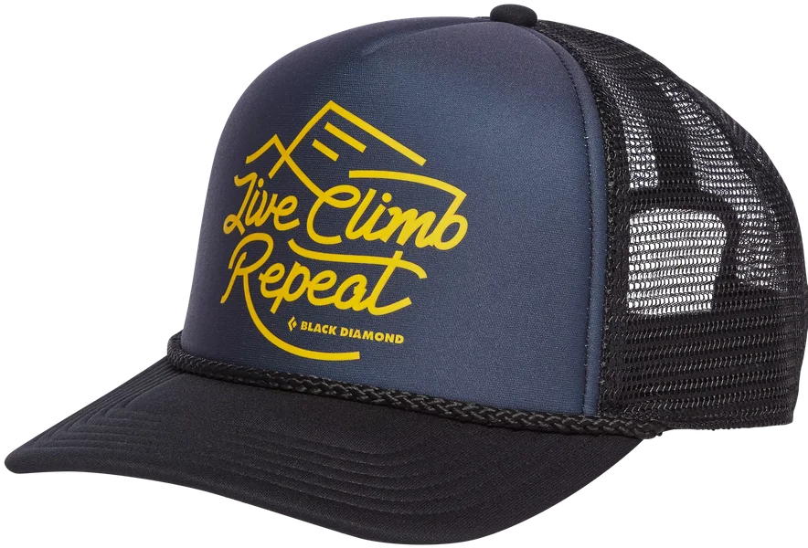 Flat Bill Trucker Hat Carbon-Sulphur Premium