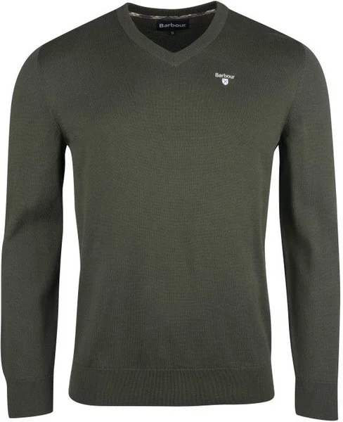 Lägg i varukorgen M's Organic V-Neck Dark Olive