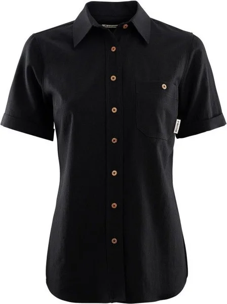 Aclima W's LeisureWool Short Sleeve Shirt Jet Black Reapris