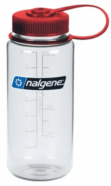 Bottle 0,5 L Wide Mouth Tritan Clear Red Lägg i varukorgen