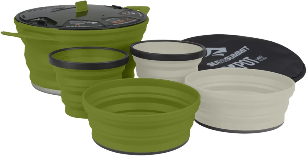 Expressleverans X-Set 31 5pc With Sack (2.8 L X-Pot+2Xbowl+2Xmug) Olive