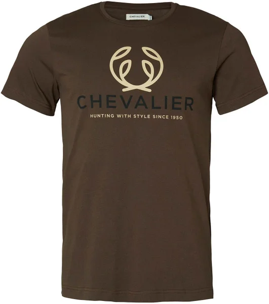 Logo T-Shirt Men Leather Brown Populär