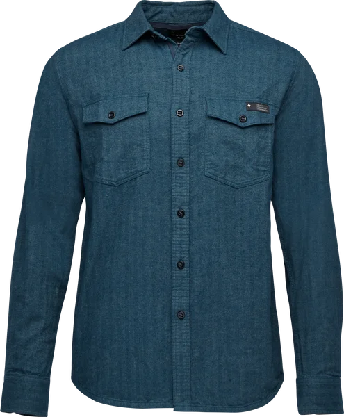 Premium M's Sentinel LS Flannel Shirt Indigo Heather