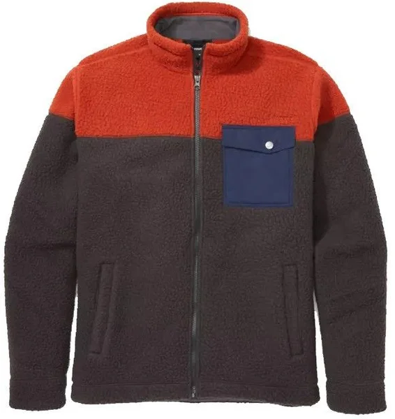 risnedsättning M's Aros Fleece Jacket Dark Steel/Picante/Arctic Navy