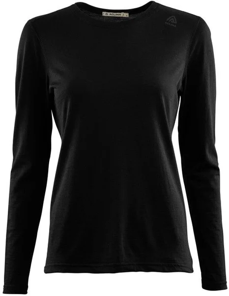Fri frakt Aclima W's LightWool Undershirt Long Jet Black