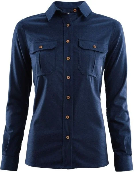 Endast denna vecka Aclima W's LeisureWool ReBorn Wool Shirt Navy Melange