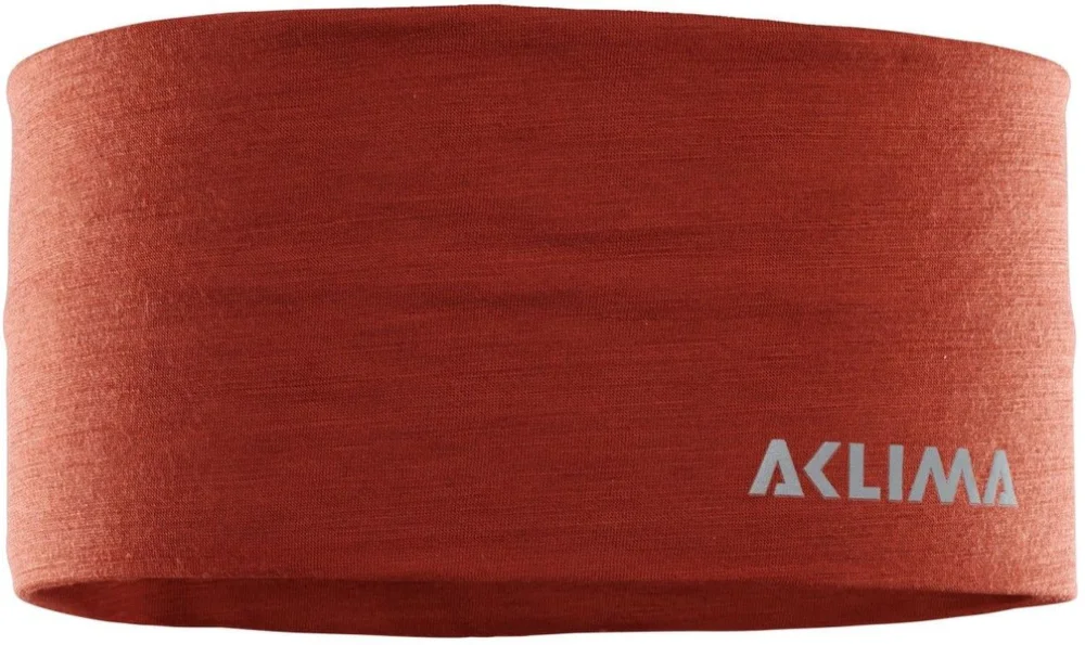 Aclima Unisex LightWool Headband Red Ochre Rabatter