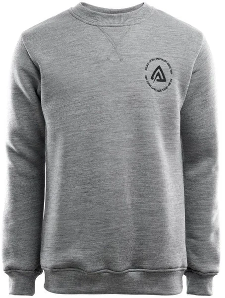 Trygg betalning Aclima M's FleeceWool Crew neck Grey Melange