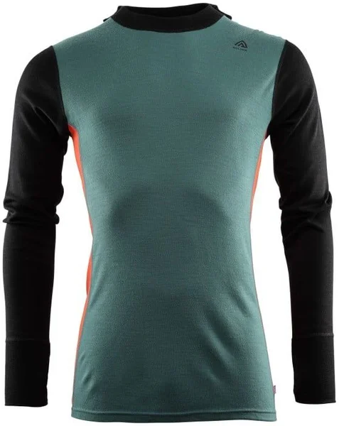 Billig Aclima M's WarmWool Hood Sweater North Atlantic / Jet Black / Red Clay